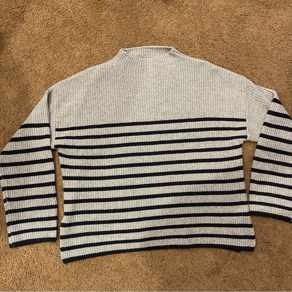 RAILS Claudia Mock Neck Striped Wool-blend Sweater - Picture 2 of 8